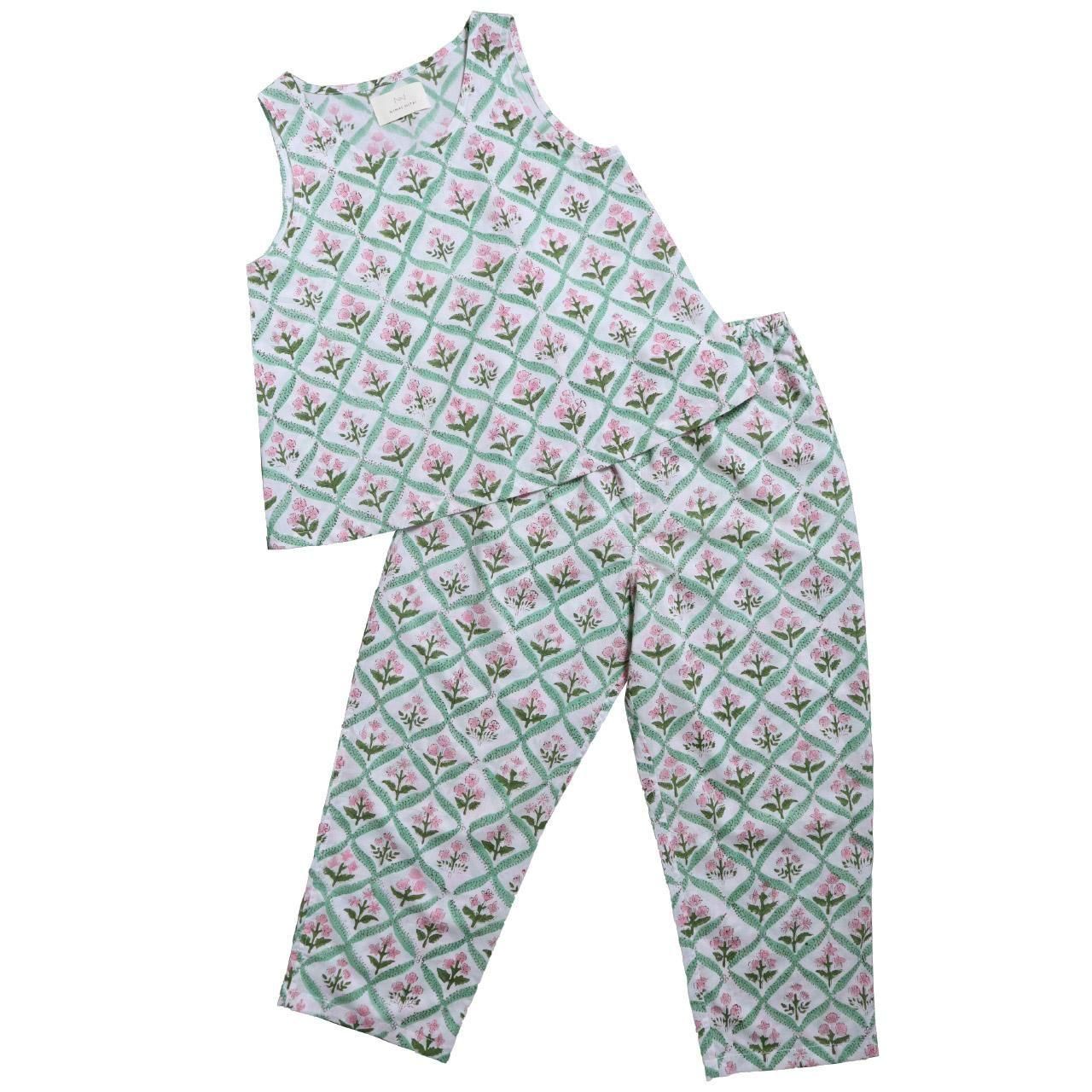 NIMAI NITAI ブロックプリントパジャマ ブロックプリントパジャマ YEFL｜ NIMAI NITAI online shop