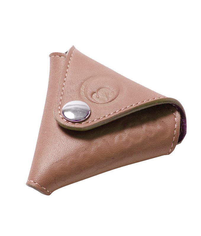 sd leather triangle coin wallet
