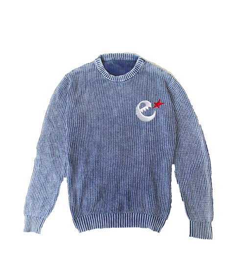 rg stone washed cotton knit crew