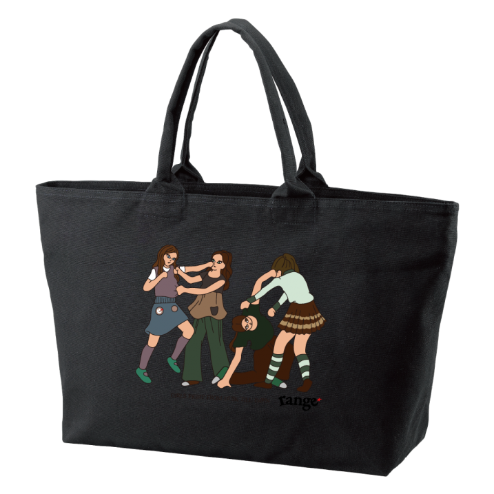  Girls Fight ! tote bag