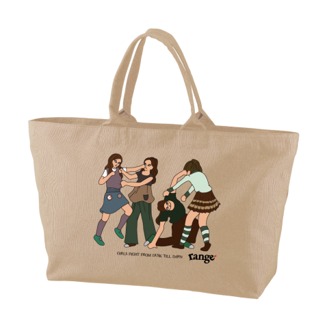  Girls Fight ! tote bag