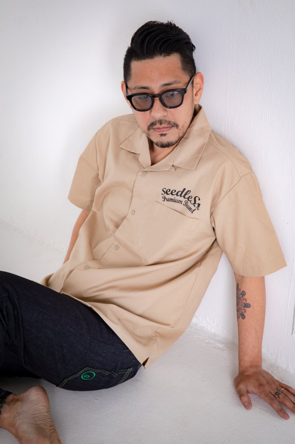 sd T/C open collar s/s shirts