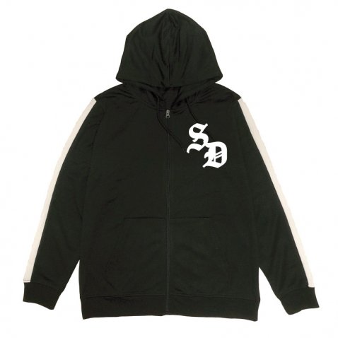  sd stripe slv zip up hoody