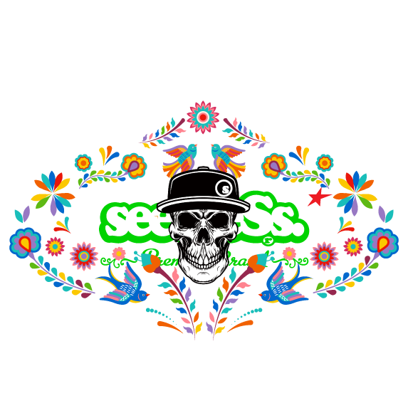  Mex Art & skull LS tee 