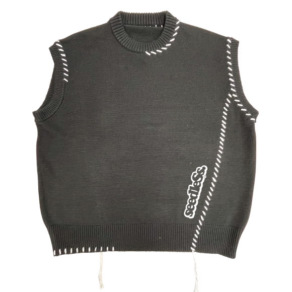  sd hand stitch over size vest