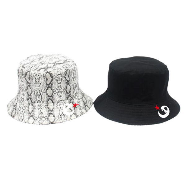  rg fake snake skin bucket hats 