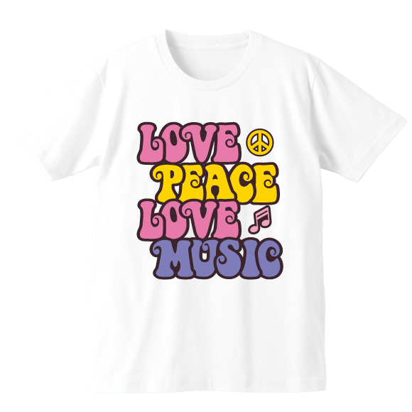  love peace and music ss tee