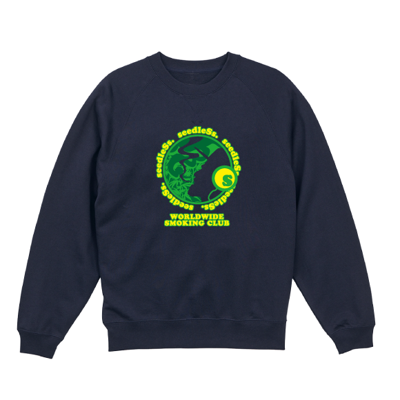  sd shadows of weed wraglan crew sweat 10oz