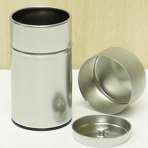 ブリキの勾玉、巴紋 茶缶 ベロ缶 茶入れ ブリキの勾玉、巴紋