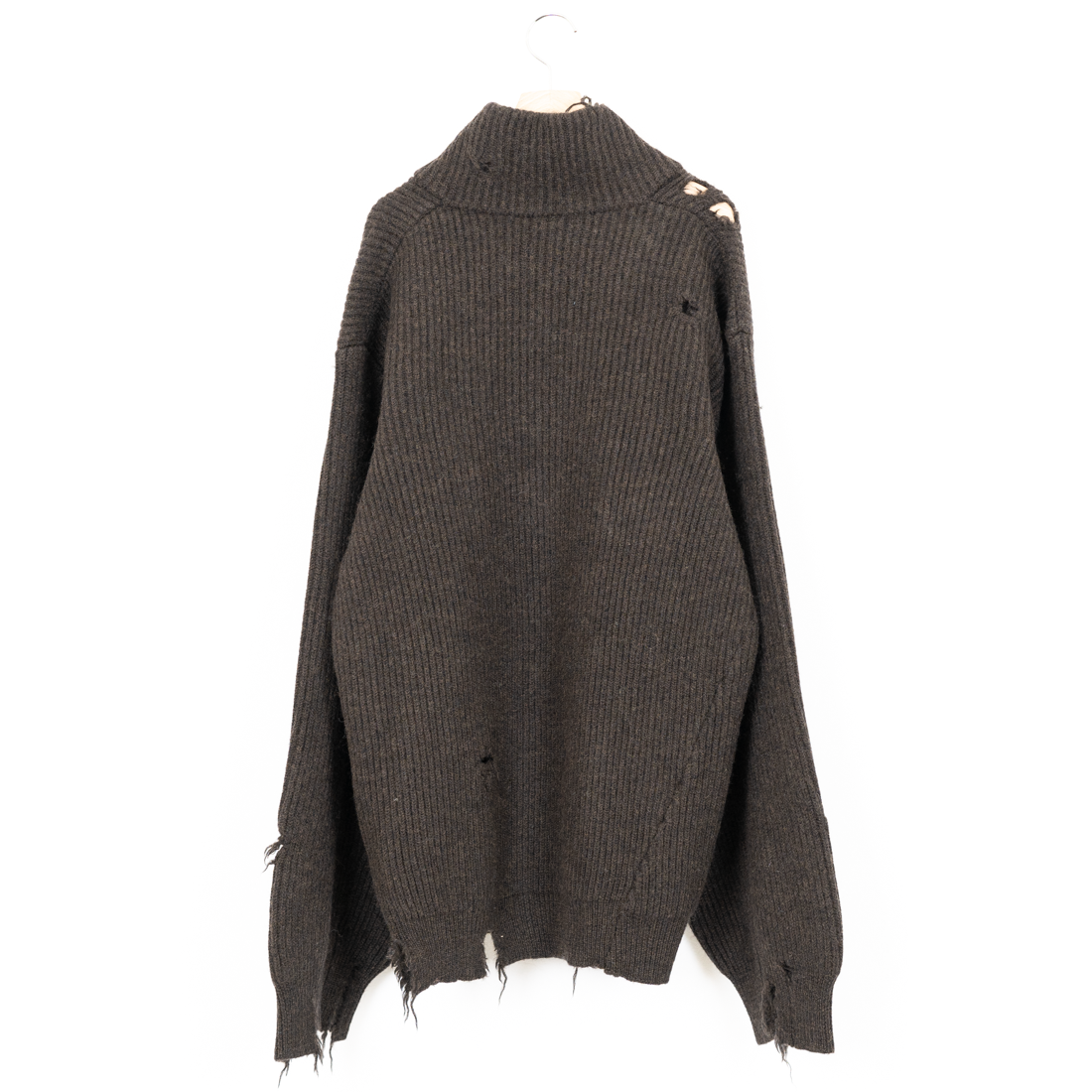 HED MAYNER / DESTROYED V-NECK RIB SWEATER - carol ONLINE STORE