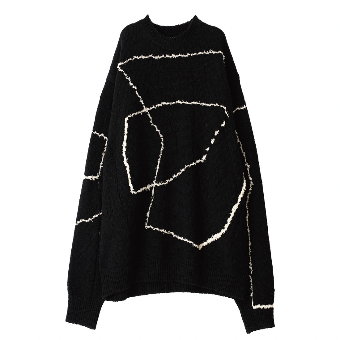YOKE / CONTINUOUS LINE EMBROIDERY SWEATER - carol ONLINE STORE