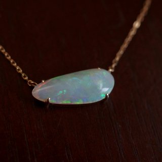 White Opal necklace K18  Modern Classic
