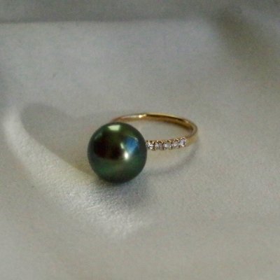 パールリング 南洋黒蝶　Tahitian Pearl ring