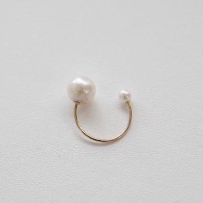 アコヤパールダブルリング ホワイト Double Pearl ring W K10
