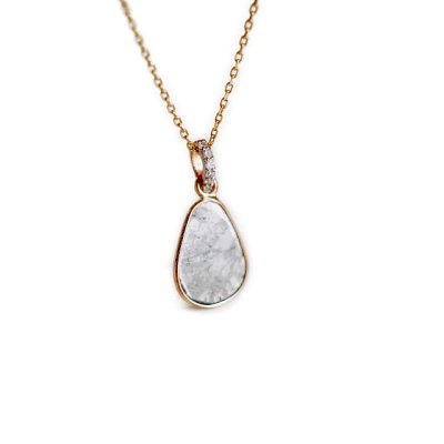 Slice Diamond  Necklace K10 BPa02