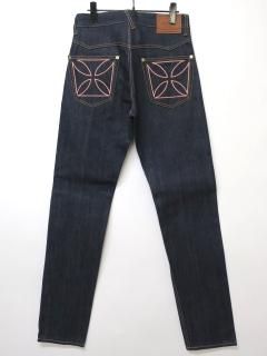 THUG DENIM IRON CROSS-SLIM[INDIGO/RIGID]