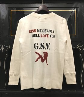 HELL LOVE - L/S HENRY T-SHIRTS[VINTAGE FINISH]