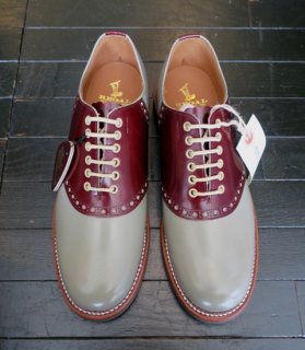 [GLAD HAND×REGAL]SADDLE SHOES/GRAY×BROWN 