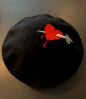 Dagger Heart Beret Hat