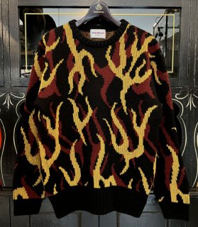 PSYCHO FLAMES - SWEATER / WRD-22-AW-14