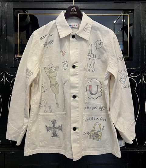 DRAWING CARTOON - COVERALL JACKET / WRD-24-SS-02 - GLAD HAND DRAWING CARTOON - COVERALL JACKET / WRD-24-SS-02 - GLAD HAND