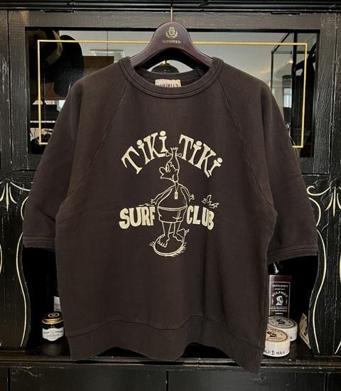 WEIRDO TIKITIKI SURF CLUB スウェット セットアップ WRD-24-SS-15 /「TIKITIKI SURF CLUB - S/S SWEAT / ORANGE」S/S
