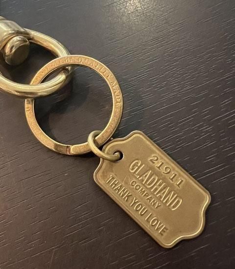 小物 GLAD HAND KEY HOLDER SWIVEL SNAP KEY HOLDER W/DOG TAG - GLAD HAND & Co. WEIRDO