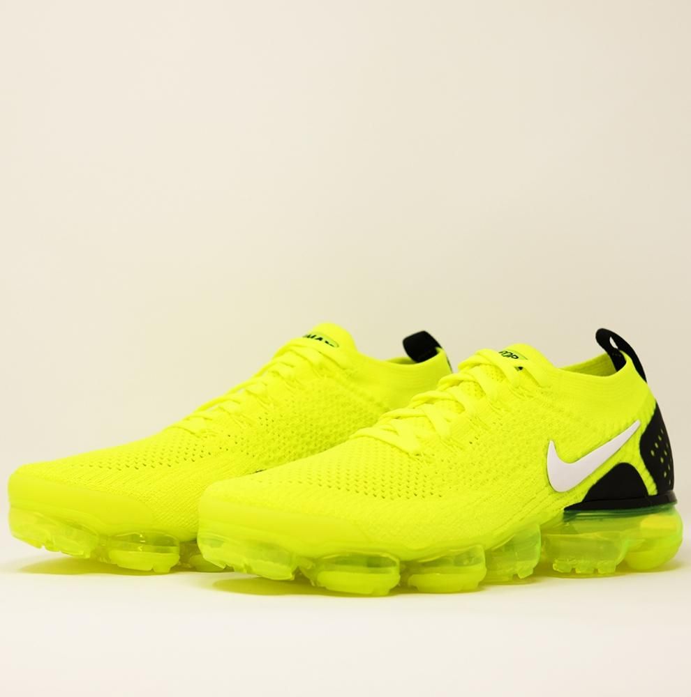 NIKE ナイキ [AIR VAPORMAX FLYKNIT 2 942842-700] ナイキ エア ヴェイパー フライニット 2 (VOLT/WHITE-BLACK) ボルト