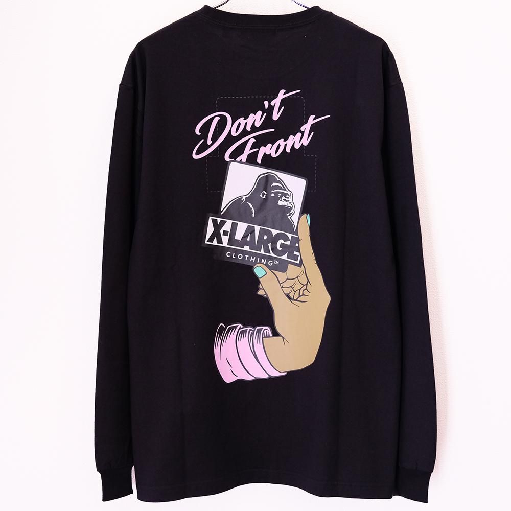 XLARGE® エクストラ ラージ [PEEL OFF L/S TEE] ロンT (BLACK