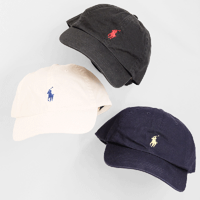 <img class='new_mark_img1' src='https://img.shop-pro.jp/img/new/icons5.gif' style='border:none;display:inline;margin:0px;padding:0px;width:auto;' />POLO RALPH LAUREN [COTTON CLASSIC HAT] (3 COLORS)