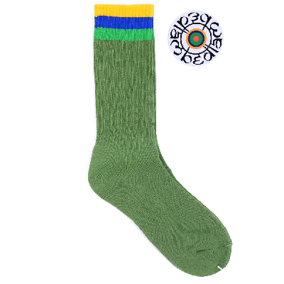 BEDLAM [FLAG SOCKS] (CHILL GREEN)