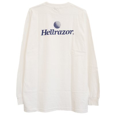 <img class='new_mark_img1' src='https://img.shop-pro.jp/img/new/icons5.gif' style='border:none;display:inline;margin:0px;padding:0px;width:auto;' />HELLRAZOR [TRADEMARK LOGO  L/S TEE] (WHITE)
