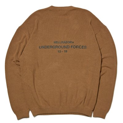 HELLRAZOR [UNDER GROUND FORCE CREW KNIT SWEATER] (COYOTE)