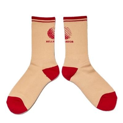 HELLRAZOR [LOGO SOCKS] (CREAM/RED)