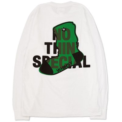 NOTHIN'SPECIAL x WHIMSY [NSW LOGO LONG SLEEVE TEE] (WHITE)