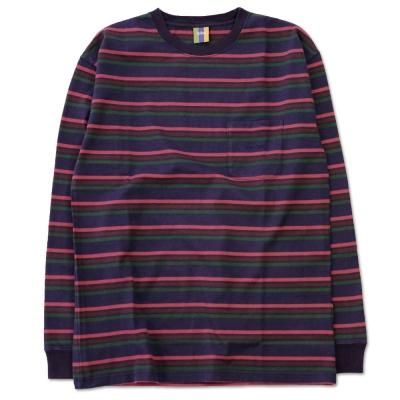 BEDLAM [STRIPE BORDER POCKET L/S TEE] (MULTI )