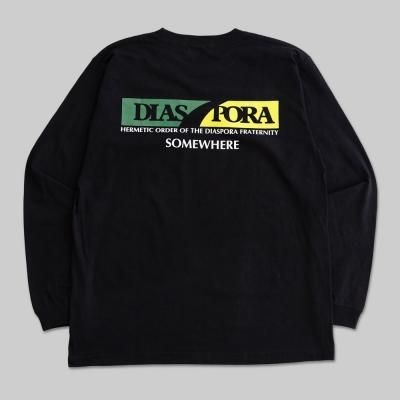 DIASPORA SKATEBOARDS [SCOTCH L/S TEE] (BLACK)