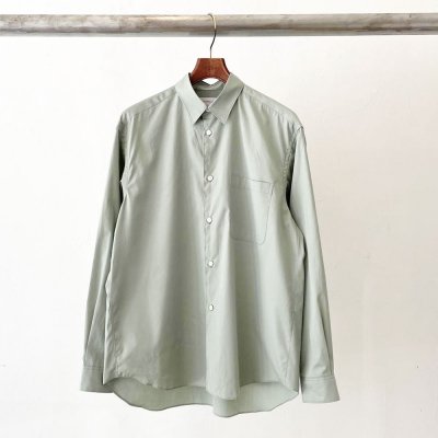 AUTUMN LEAVES SHIRT [GIZA COTTON WIDE FIT SHIRT] (GREEN)