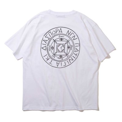 DIASPORA SKATEBOARDS [YN MAGIC CIRCLE TEE] (WHITE)