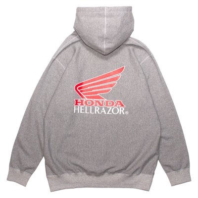 HELLRAZOR [HONDA HELLWING LOGO HOODIE] (GREY)