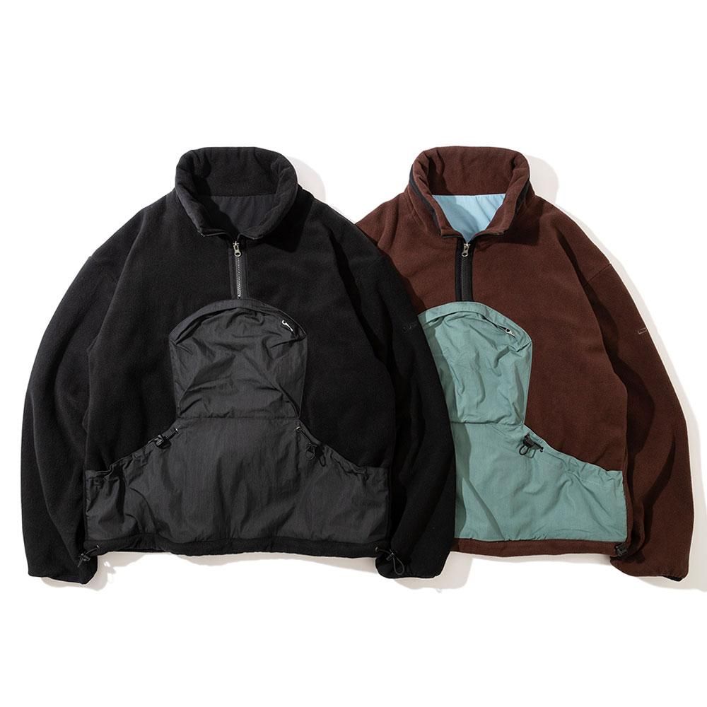 DIASPORA SKATEBOARDS [FLEECE PULLOVER JACKET] (BROWN)