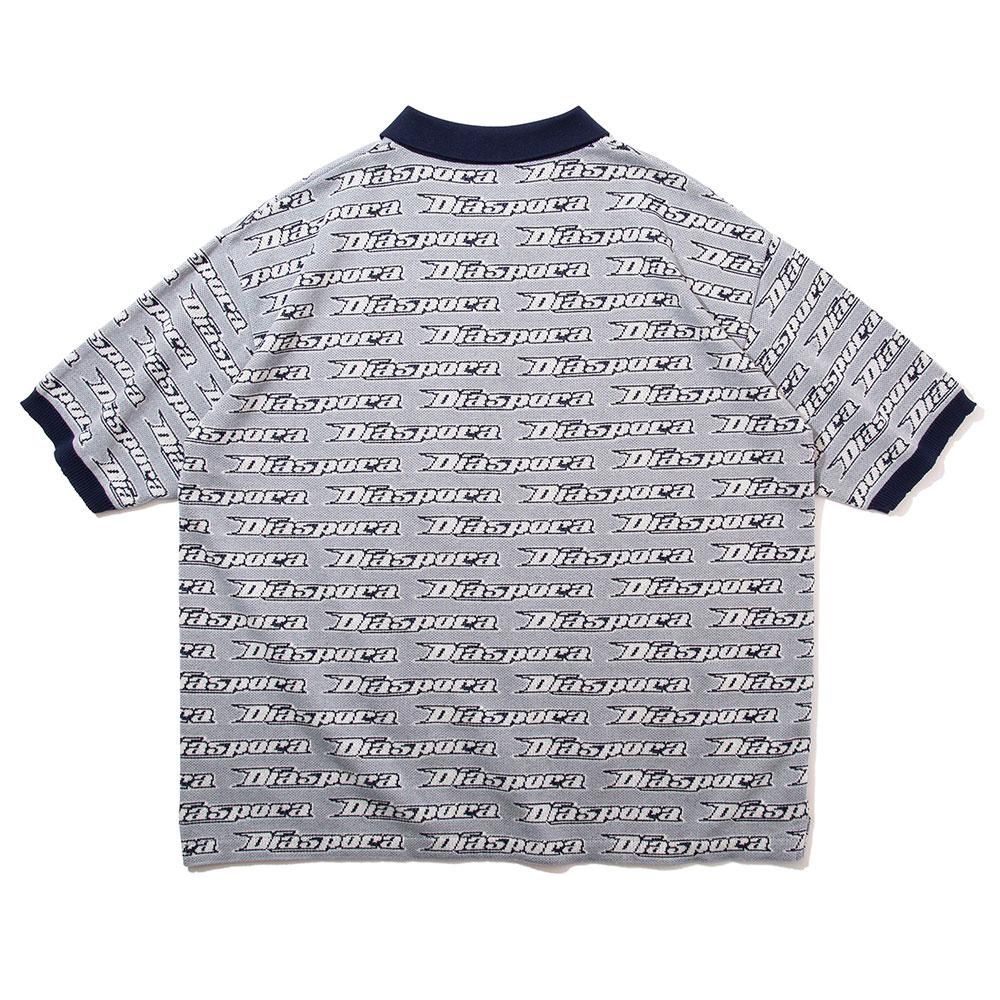 DIASPORA SKATEBOARDS [ALL OVER KNIT POLO] (NAVY)