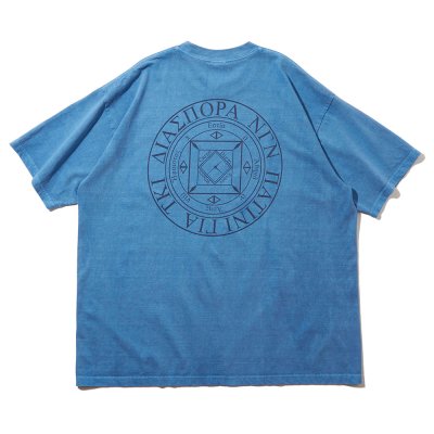 DIASPORA SKATEBOARDS [DYED MAGIC CIRCLE TEE] (BLUE)