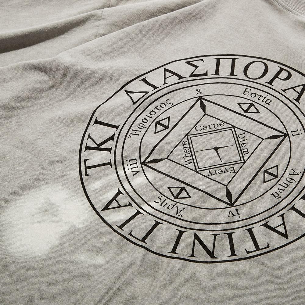 DIASPORA SKATEBOARDS [DYED MAGIC CIRCLE TEE] (GREY THERMO DYED)