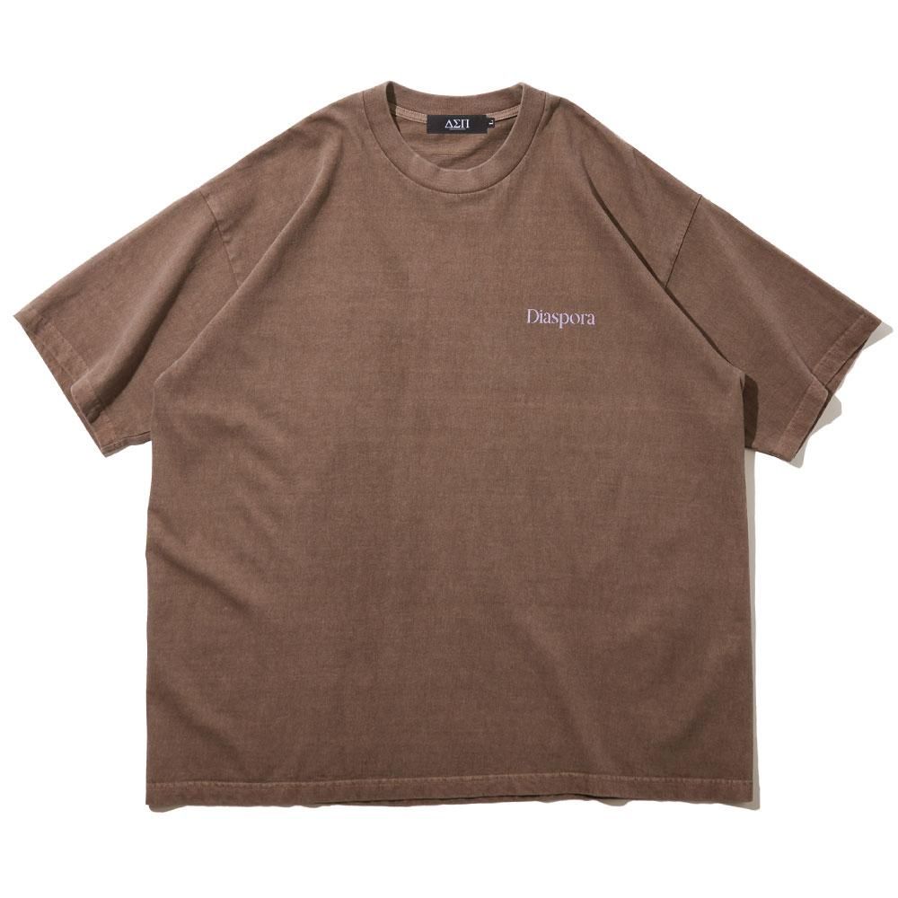 トップス DIASPORA Dyed Magic Circle Tee Brown DIASPORA SKATEBOARDS [DYED MAGIC CIRCLE TEE] (BROWN)