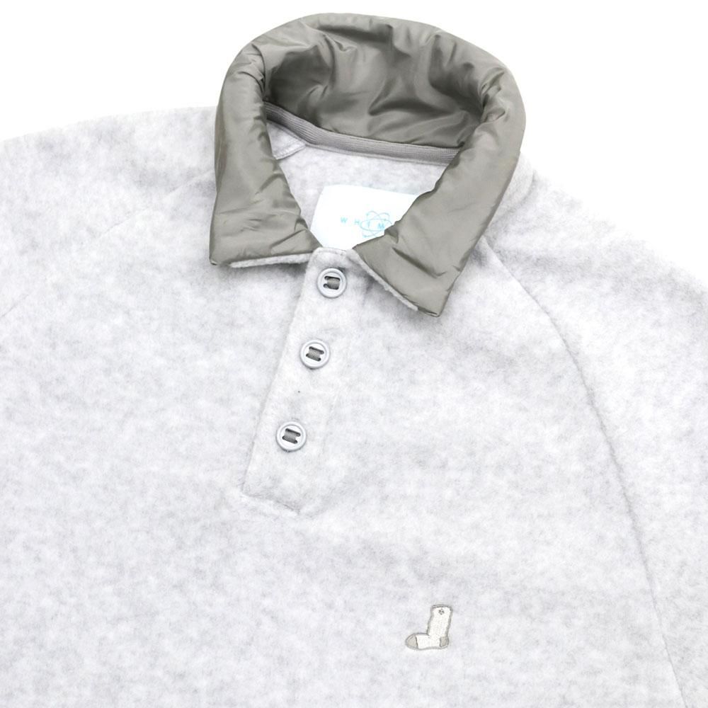 WHIMSY SOCKS RAGLAN POLO （ポロシャツ/長袖） WHIMSY [FLEECE RAGLAN POLO] (SNOW)