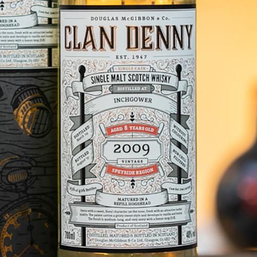 CLAN DENNY シングルモルトウイスキー 2009年 CLAN DENNY シングルモルトウイスキー 2009年 グランデニー