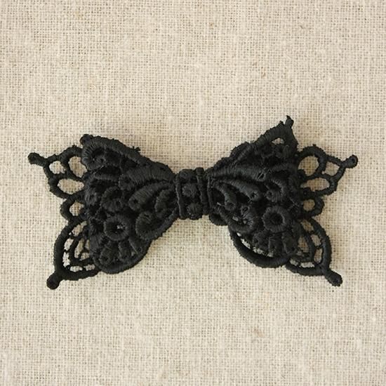 ごはんさん♡Bibiyリボン黒gypsophilarosyschiapareli kki.2511 黒のリボンレースジャボ。 | 危機裸裸商店WEBSHOP