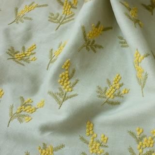 yukiemon アンティーククロス(オフホワイト) タグ付き　レース刺繍 21988ミモザ-CE【10cm】【デザインレースユキ】