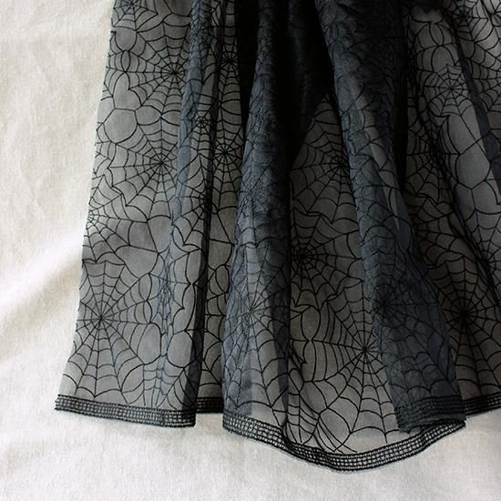 05752クモの巣OG-黒【10cm】【デザインレースユキ】
